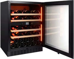 Pevino Majestic 43 flessen - 2 zones - Zwart glazen front