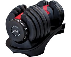 PH Fitness Verstelbare Dumbell 24KG - PRIJS PER STUK - Smart Dumbbells - Gewichtenset voor Home Gym - Adjustable Dumbbells van 2,5 kg tot 24kg - Complete Halterset van 15 Dumbbells in een!