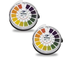 pH Teststrips Universeel 0-14 pH Indicator Papier - 10 Meter Rol voor Water, Aquarium, Bodem en Zwembad