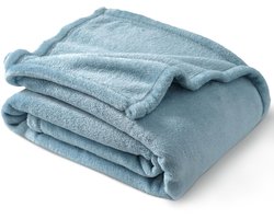 PHF Knuffeldeken Fluffy Fleece Deken 150x200cm - Oeko-Tex Zachte Warme Deken, Deken voor Bank Slaapbank, Bedspreien & Knuffeldekens, Bank Deken, Grijsblauw