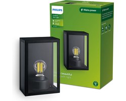 Philips Alzor wandlamp - zwart - E27