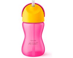 Philips Avent Drinkbeker met rietje - 12+ maanden - 300 ml - Roze/geel - SCF798/02