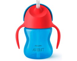 Philips Avent Drinkbeker met rietje - 9+ maanden - 1 stuk - Blauw/rood - SCF796/01