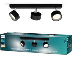 Philips Bracia bar - Zwart - 27K - 3x5.5W