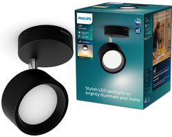 Philips Bracia single spot Zwart 27K 1x5.5W 27K