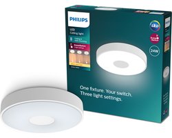 Philips Coiner plafondlamp - SceneSwitch lichttechnologie - 24W - Warmwit licht - Wit design