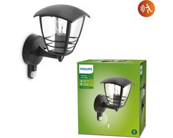 Philips Creek buitenwandlamp - met sensor - zwart