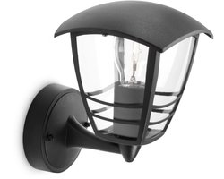Philips Creek buitenwandlamp - omhoog - zwart