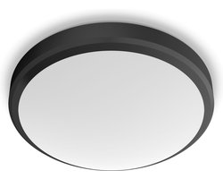 Philips Doris badkamer plafondlamp - zwart - klein - 6 W