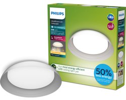 Philips Fleta plafondlamp - Ultra Efficient - SceneSwitch lichttechnologie - 10W - Warmwit licht - Transparant design - Bespaar op energiekosten