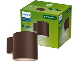 Philips Fylx Wandlamp - Buitenverlichting - GU10-Fitting - Weerbestendig: IP44 - Bruin - Modern design