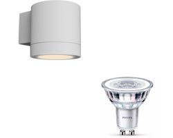 Philips Fylx Wandlamp voor Buiten Down (Wit) - Buitenlamp - GU10 - Warmwit Licht - SceneSwitch - Eenvoudig Dimbaar met Je Klassieke Schakelaar