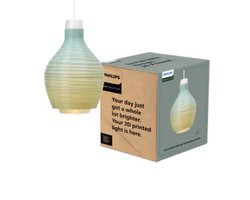 Philips hanglamp 3D Printed - Dropli Three Dunes - Turquoise S - ⌀21,5cm - E27