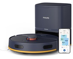 Philips HomeRun 2000-serie Robotstofzuiger Met Dweilfunctie en Automatisch Leegstation – XU2100/15 – 6000 Pa Sterke Zuigkracht – Compact Design