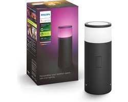 Philips Hue Calla sokkellamp - wit en gekleurd licht - zwart - laag - LowVolt - uitbreiding