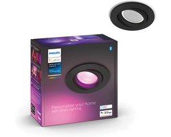 Philips Hue Centura - LED inbouwspot - bevat 1 inbouwspot incl. lamp - aanpasbaar wit en gekleurd licht - zwart - Ø 900mm - slimme verlichting