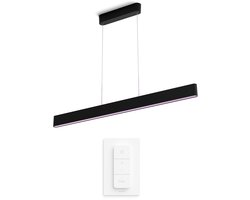 Philips Hue Ensis Hanglamp (Zwart) - Wit en Gekleurd Licht - Incl. Hue Dimmer Switch - Hue White and Color Ambiance