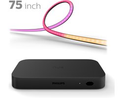 Philips Hue Entertainment Belevingspakket Voor 75 Inch Beeldscherm - Wit en Gekleurd Licht - Incl. 1 Hue HDMI Sync Box 8k (gen-2), 1 Hue LED Strip 75 Inch - Hue White and Color Ambiance Gradient