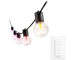 Philips Hue Festavia Lichtslinger 10 Globelampen - 7 meter - Wit en Gekleurd Licht - Incl. Hue Dimmer Switch - Hue White and Color Ambiance