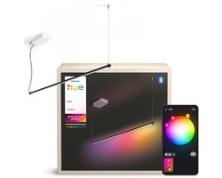 Philips Hue Signe - Tube hanglamp - zwart aluminium - Aanpasbaar wit en gekleurd licht - slimme verlichting