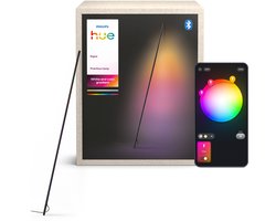 Philips Hue Signe - Tube Vloerlamp - zwart aluminium - aanpasbaar wit en gekleurd licht - slimme verlichting