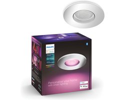 Philips Hue Xamento inbouwspot - White and Colour Ambiance - GU10 - Zilver - IP44 - 1 spot - Bluetooth