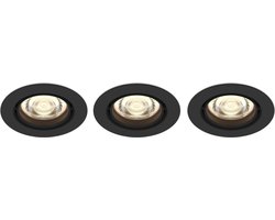 Philips Impala inbouwspot - 3-lichts - zwart - rond