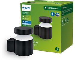Philips Laven wandlamp - zwart - geïntegreerde LED