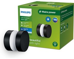 Philips Laven wandlamp - zwart - geïntegreerde LED