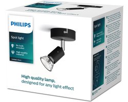 Philips Limbali opbouwspot - 1-lichts - zwart