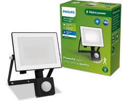 Philips Lois floodlight - Zwart - 20W - Helder warm licht; 3000K - Bewegingssensor - Verstraler