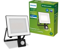 Philips Lois floodlight - Zwart - 30W - Helder warm licht; 3000K - Bewegingssensor - Verstraler