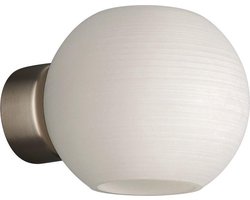 Philips Massive Lucy Ecopower Bol Wandlamp met Melkglas – 18x14x14cm – Inclusief 42 Watt Lamp | Verlichting voor aan de Muur | Licht en Woonaccessoires