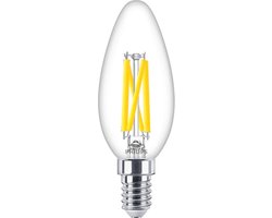 Philips MASTER LED E14 Kaars Filament Helder 3.4W 470lm - 922-927 Dim To Warm | Beste Kleurweergave - Dimbaar - Vervangt 40W