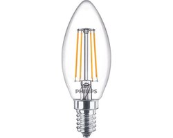 Philips - MASTER Value LEDcandle E14 Filament Helder 3.4W 470lm - 927 | Beste Kleurweergave - Dimbaar – Vervangt 40W