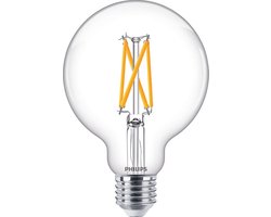 Philips MASTER Value LEDglobe E27 93mm Filament Helder 5.9W 806lm - 922-927 Zeer Warm Wit | Beste Kleurweergave - Dimbaar - Vervangt 60W