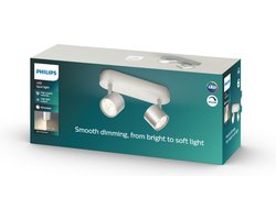 Philips Myliving Star - Plafondlamp - 2 lichts - LED - Aluminium