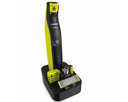 Philips OneBlade Houder - Scheerapparaat Standaard Met Opbergvak Voor Mesjes En Accessoires - Badkamer Organizer - Antislip Basis - Compact Design - Voor Philips OneBlade - Zwart