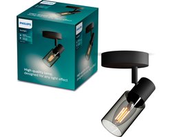 Philips Palms Spot - Wandspot - Met gerookt glas - Kleine fitting E14