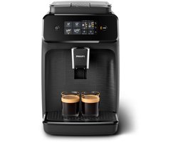 Philips series 1200 - Volautomatische Espressomachine - Keramische molen - AquaClean - 15 Bar - 1,8 L inhoud - Koffiemachine met bonen - Mat Zwart - EP1200/00