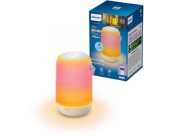 Philips Smart Lighting - Mobile Tafellamp - Draagbaar - RGB - Twee lichtzones - Gekleurd en instelbaar wit licht - Muzieksynchronisatie - Wit - Werkt met de WiZ app - Wifi