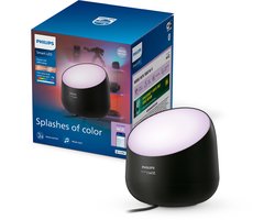 Philips Smart Lighting - Squire Lite Tafellamp - Gekleurd en instelbaar wit licht - Muzieksynchronisatie - Wall washer - Zwart - Werkt met de WiZ app - Wifi