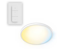 Philips SuperSlim All-In-One Plafondlamp - Met Afstandsbediening - WarmGlow - 16W - Extra warm- tot Koelwit licht: 2200K tot 6500K - 29 cm - Wit - Rond