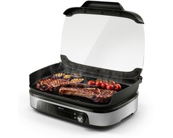 Philips Tafelgrill HD6212/90 - Rook- en aroma-infuser - Glazen deksel - 2400W