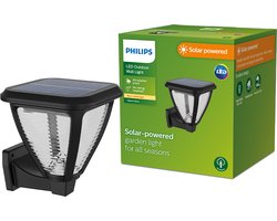 Philips Vapora solar wandlamp - zwart