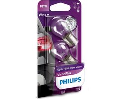 Philips VisionPlus BA15S / P21W 12V - Set