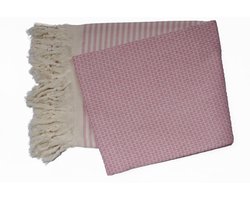 PHLOX Hamamdoek 100 x 200 cm, saunadoek, strandhanddoek, yogadoek en spa-doek, zacht, lichtgewicht, groot, Oeko-Tex gecertificeerd 100% katoen - fuchsia roze