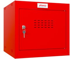 phoenix afsluitbaar kubus-kastje CL0344, sleutelslot, rood