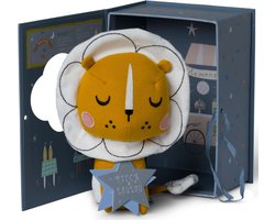Picca Loulou Lion Louie in gift box - Geel - 18 cm - 7"