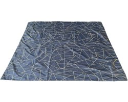 Picknickdeken Waterdicht - Strandmat Tapijt - Kamperen en Strand - Zandbestendig Scheurvast - 140 x 140 cm - Zwart Goud